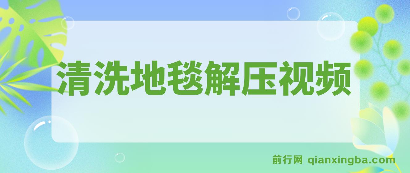 清洗地毯解压视频-简单无脑怼作品 , 超冷门抖音短视频赛道（教程+素材） 图片