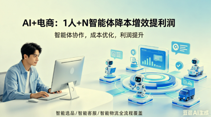 【精】 Al+电商 如何通过1人+N个智能体 降本增效提高利润