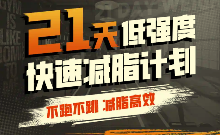 《猫叔：21天低强度无跑跳高效减脂》，简单实用的减脂训练计划