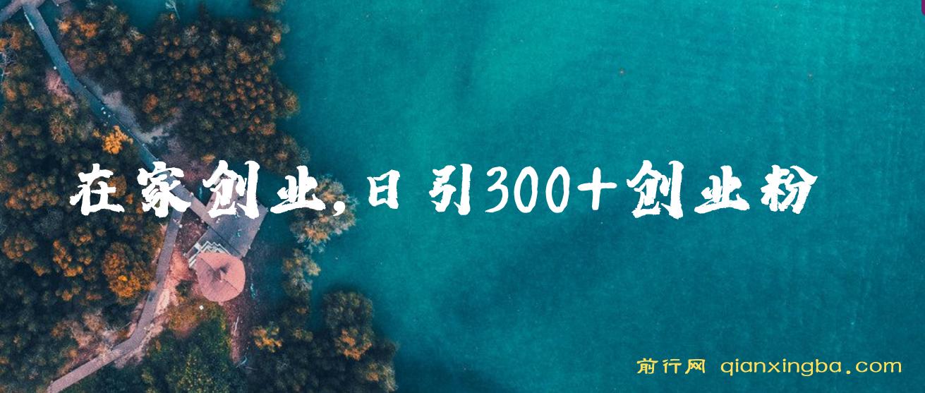 在家创业，日引300+创业粉，一年收入30万，闷声发财的小生意，比打工强 