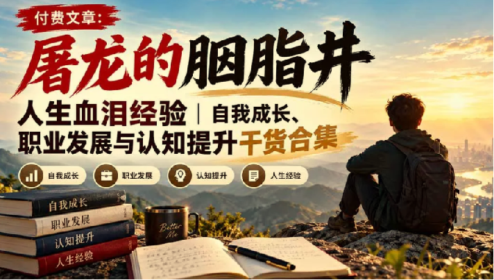 费文章：屠龙的胭脂井人生血泪经验｜自我成长、职业发展与认知提升干货合集