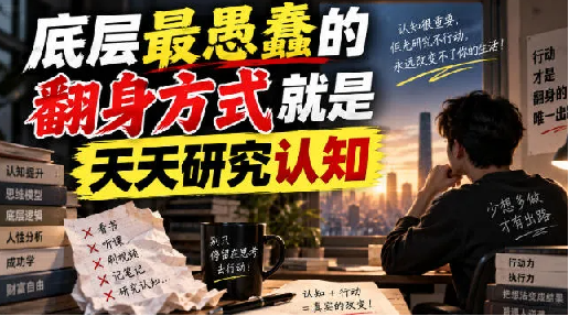 付费文章：底层最愚蠢的翻身方式就是天天研究认知