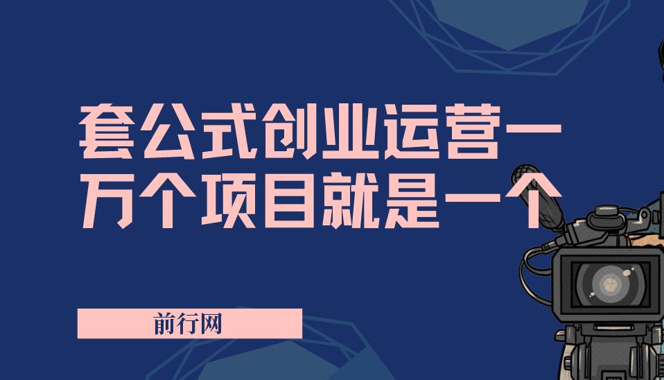 套公式创业运营I一万个项目就是一个 图片