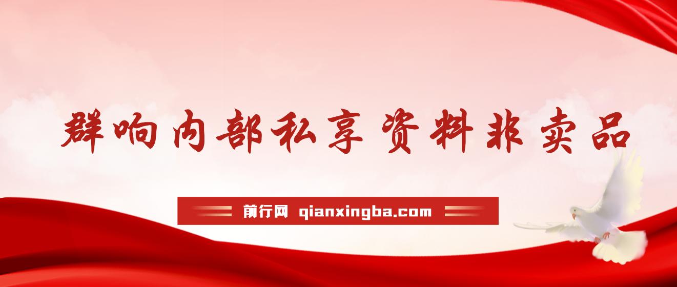 群响流量黄宝书25-29期，群响内部私享资料非卖品