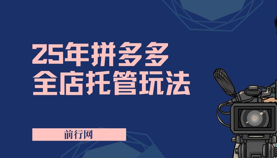 25年拼多多全店托管玩法，矩阵动销裂变玩法如何低风险盈利 新手运营秘籍