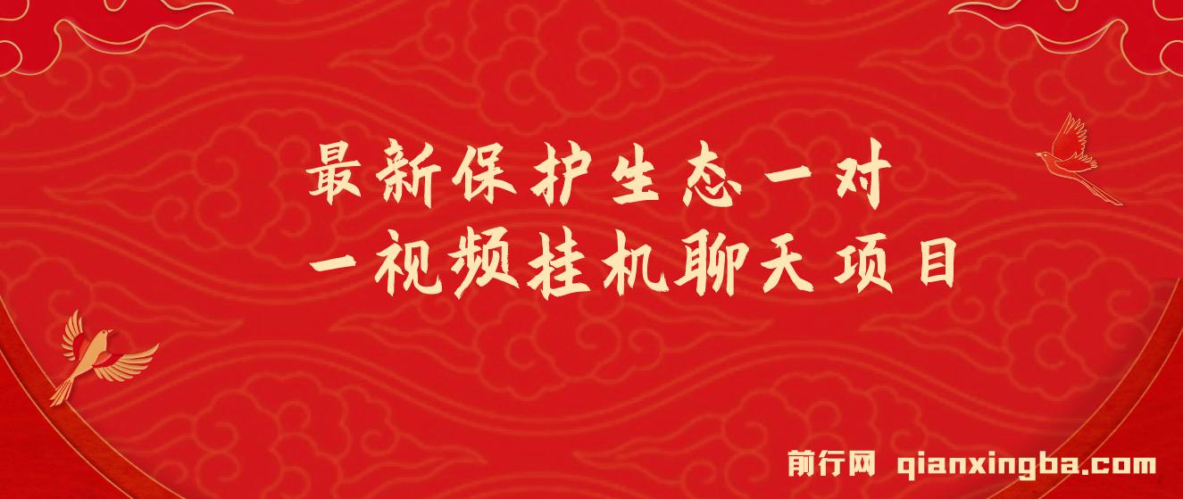 最新保护生态一对一视频挂机聊天项目，单窗口一天最少50+  图片