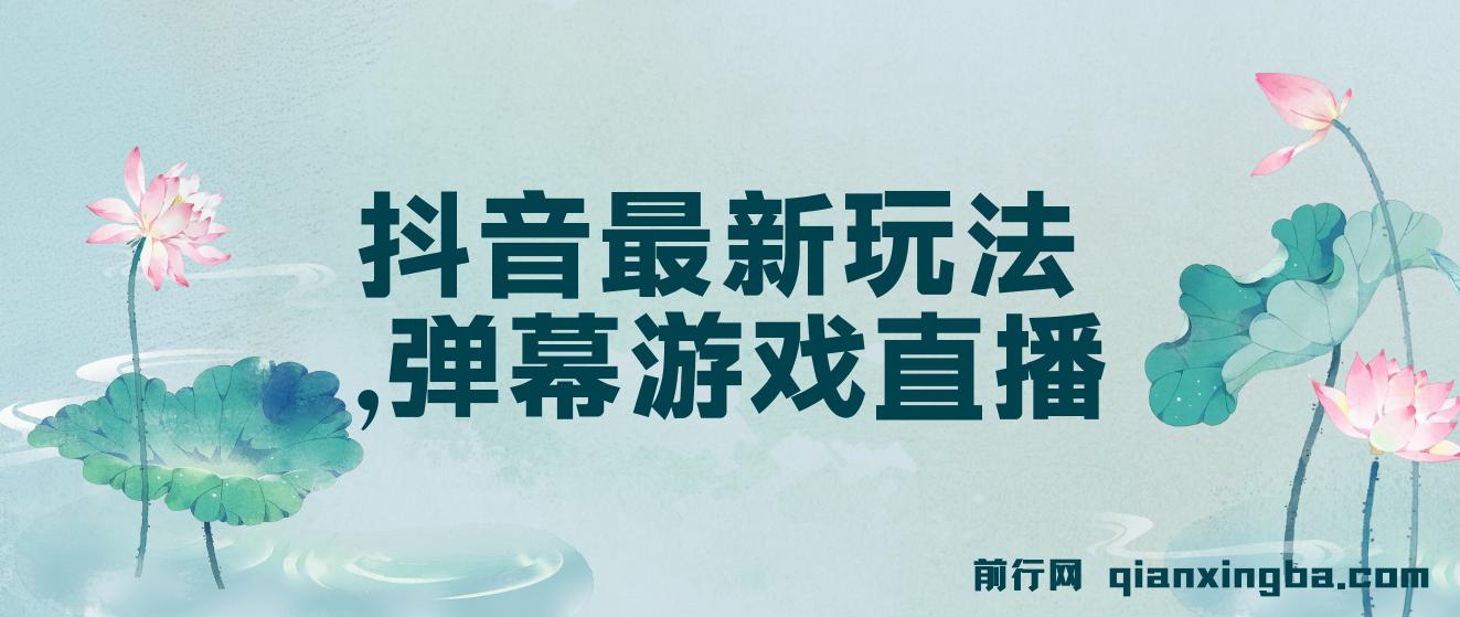 弹幕游戏直播玩法，抖音最新项目，小白也可轻松上手，保姆级教学