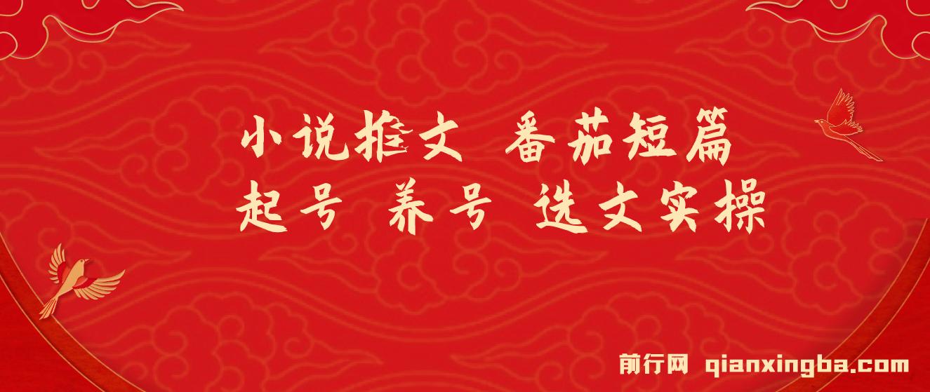 小说推文 番茄短篇 起号 养号 选文实操