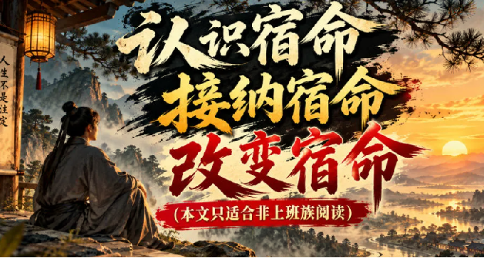 某公众号付费文章：认识宿命，接纳宿命，改变宿命