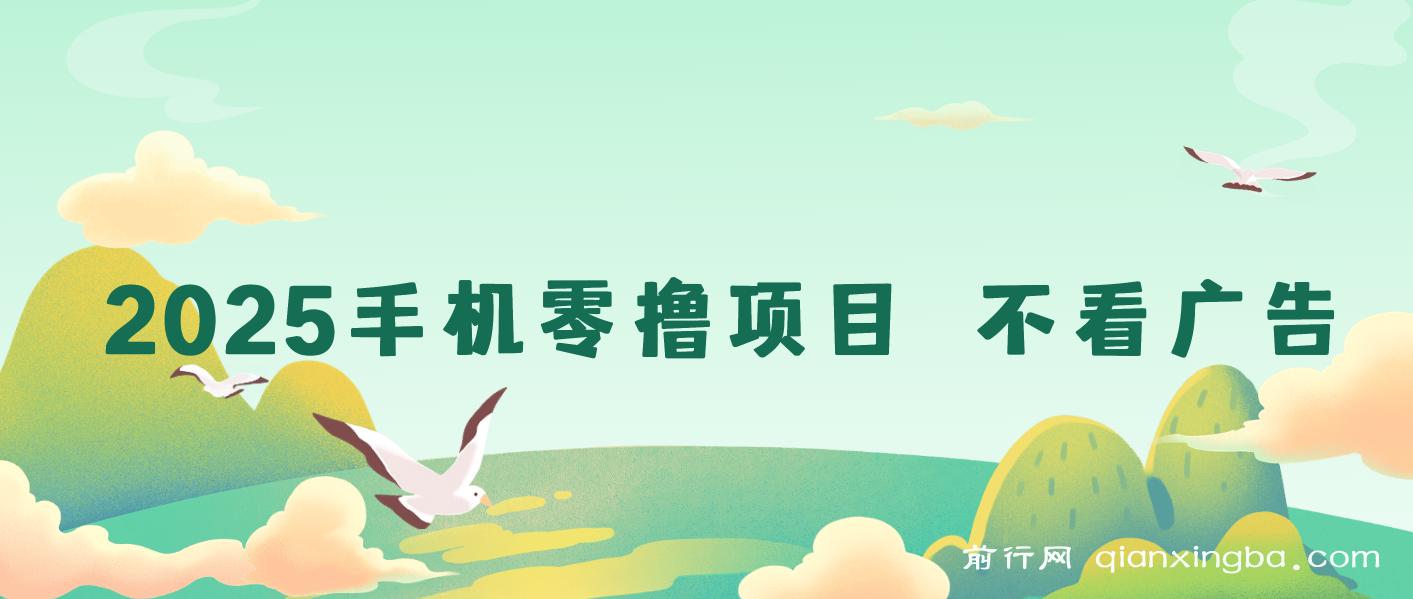 2025手机零撸项目 不看广告 手机随时可做 单日收益三位数