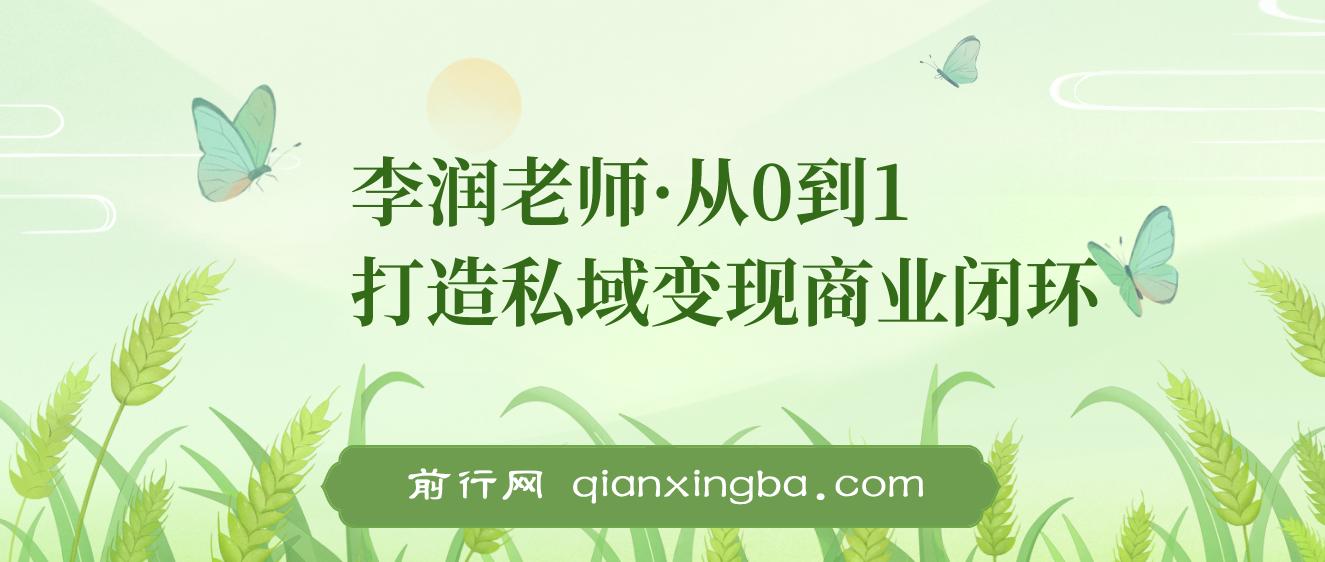 从0到1打造私域变现商业闭环-私域做赚钱定位，高效落地实现私域变现