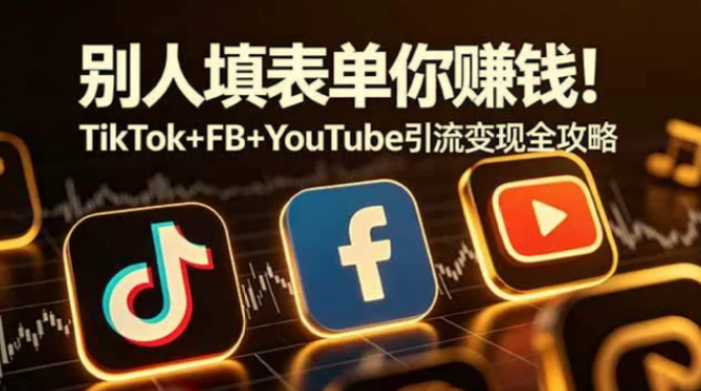 别人填表单你赚钱！TikTok+FB+YouTube 引流变现全攻略【原创双语字幕】