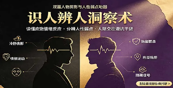 识人辨人终极心法：读懂应激情绪反应，分辨人性弱点，人际交往避坑干货