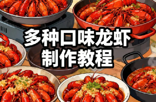 多种口味龙虾制作配方技术教程v开店家用必备