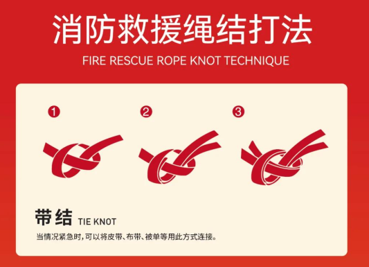 消防安全救援24种绳结打法，关键时刻可以救命！