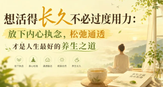 付费文章：想活得长久不必过度用力：放下内心执念，松弛通透才是人生最好的养生之道