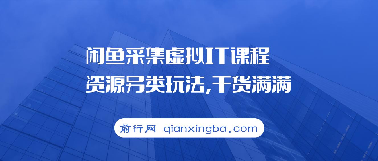 闲鱼采集虚拟IT课程资源另类玩法，干货满满