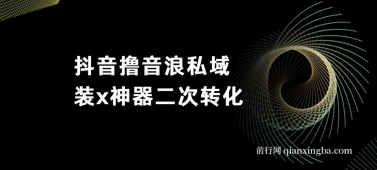 抖音撸音浪私域装x神器二次转化，单日变现超500（详细操作教程） 图片